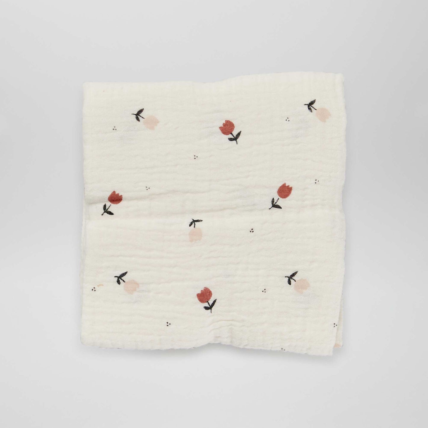 Pack of 3 cotton gauze squares WHITE