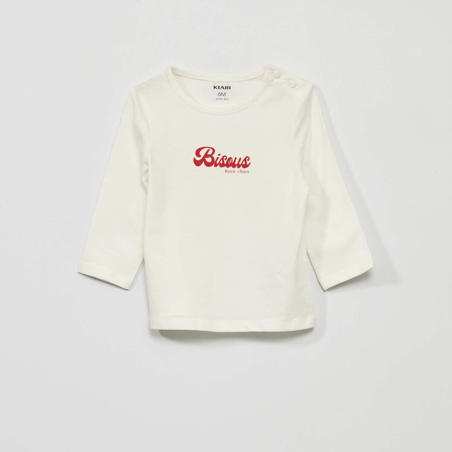 Long-sleeved T-shirt with print WHITE
