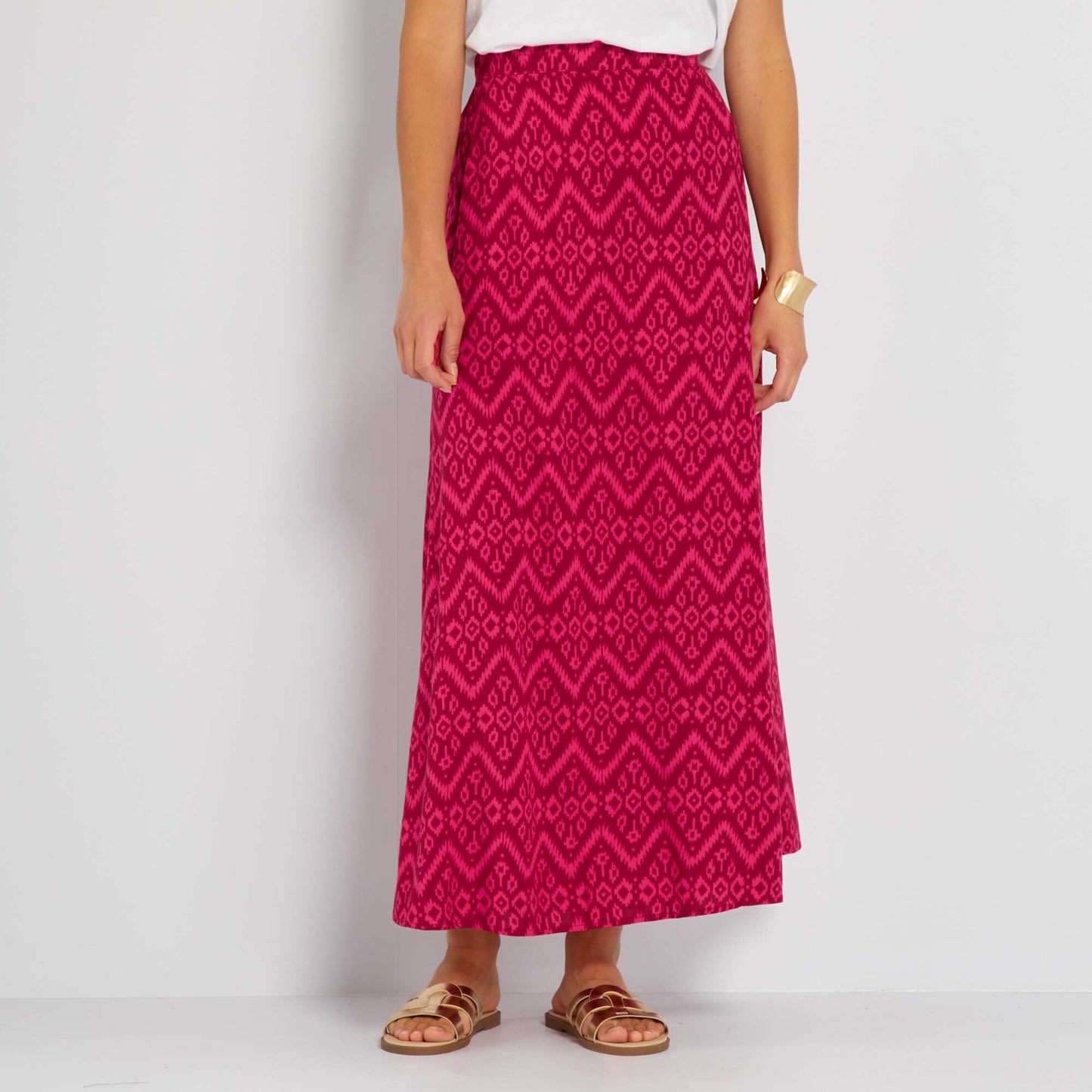 Lightweight, flowing A-line skirt PINK