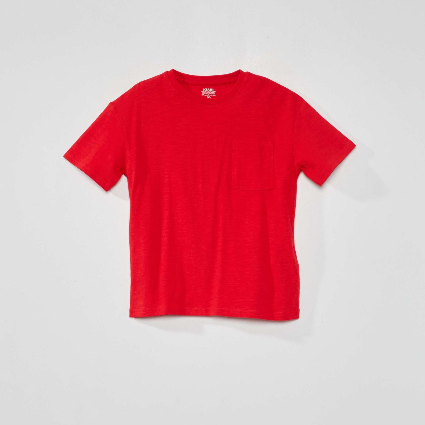 Jersey T-shirt with pocket bright red