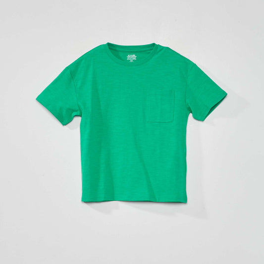 Jersey T-shirt with pocket Green