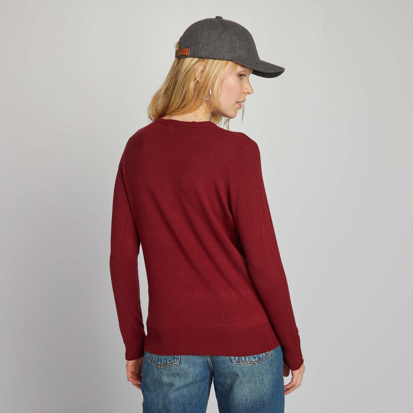 Fine knit sweater RED