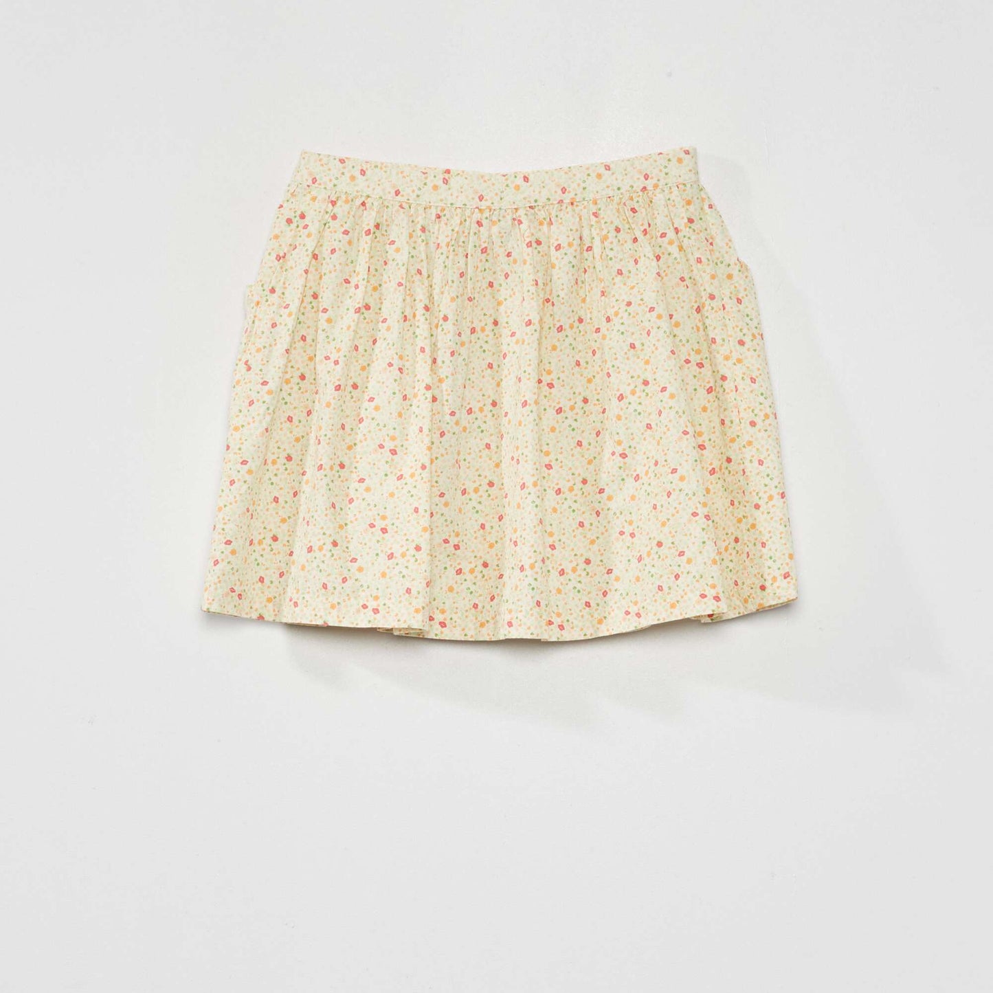 Short buttoned skirt WHITE
