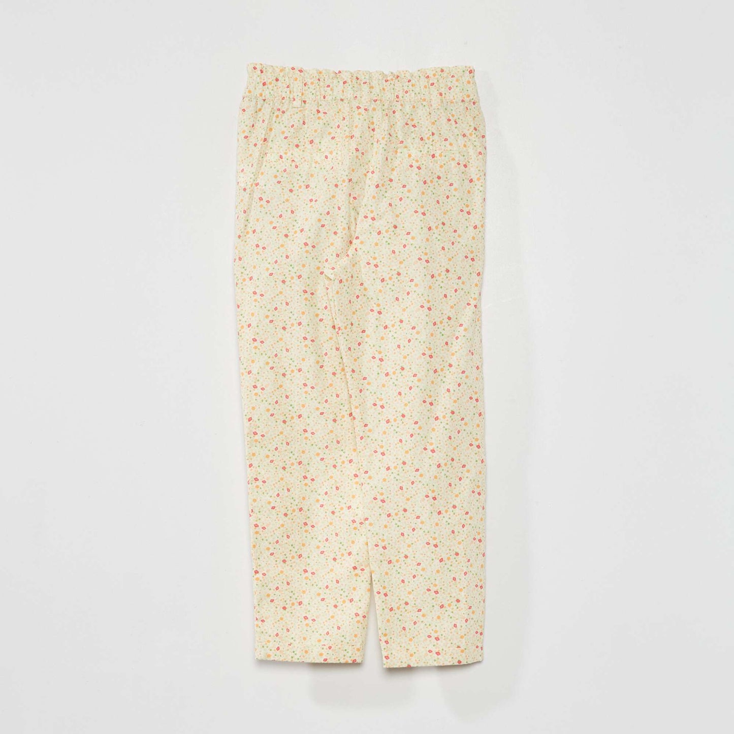 Straight printed trousers with belt EGG_LIBERTY