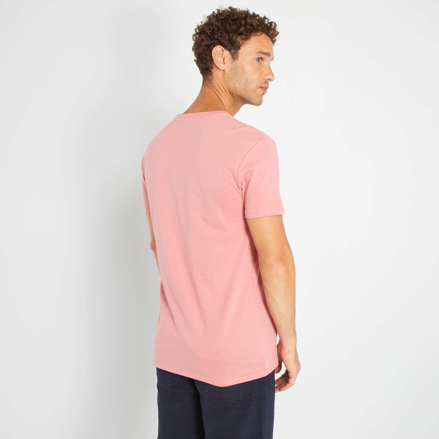 Jersey T-shirt with print PINK