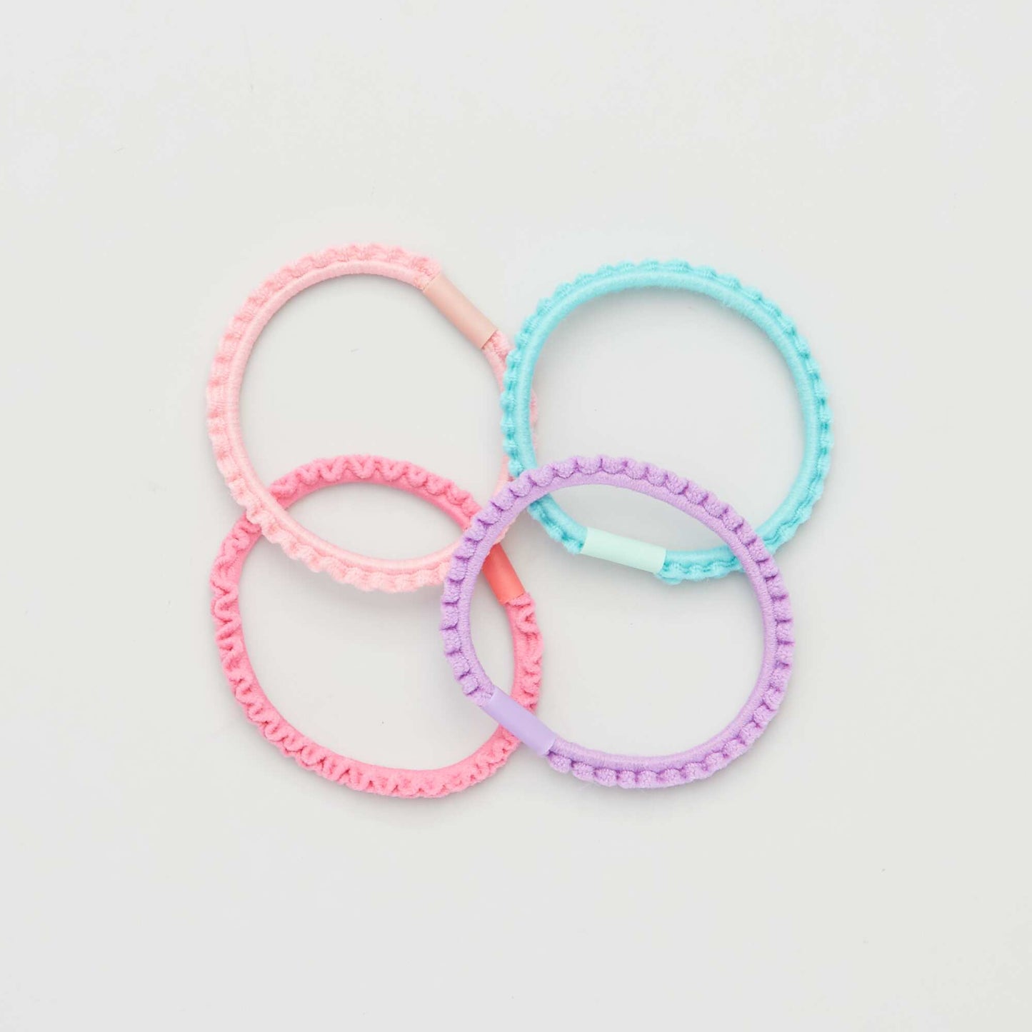 Pack of 4 cute hairbands + 3 hair clips PINK