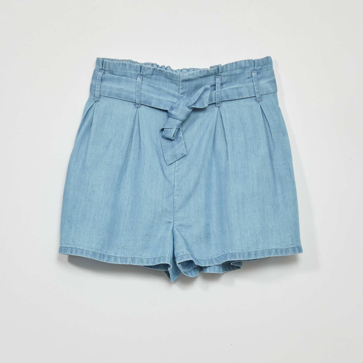 Paperbag-style shorts Blue