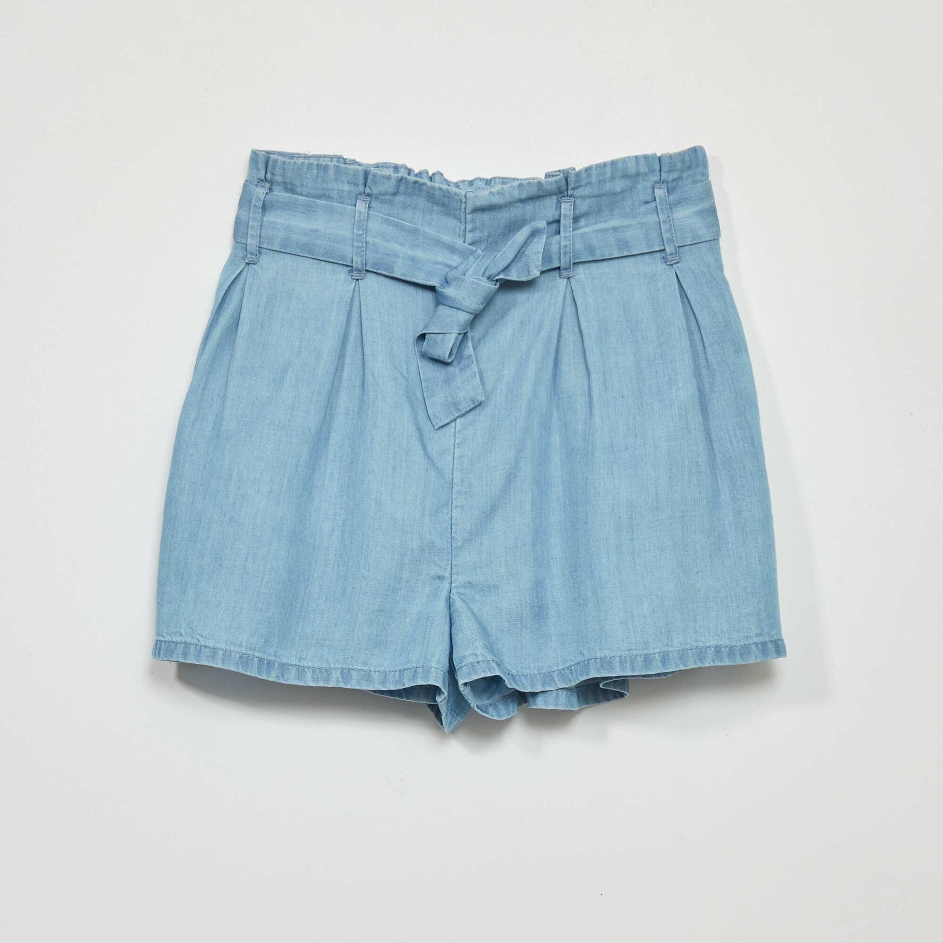 Paperbag-style shorts Blue