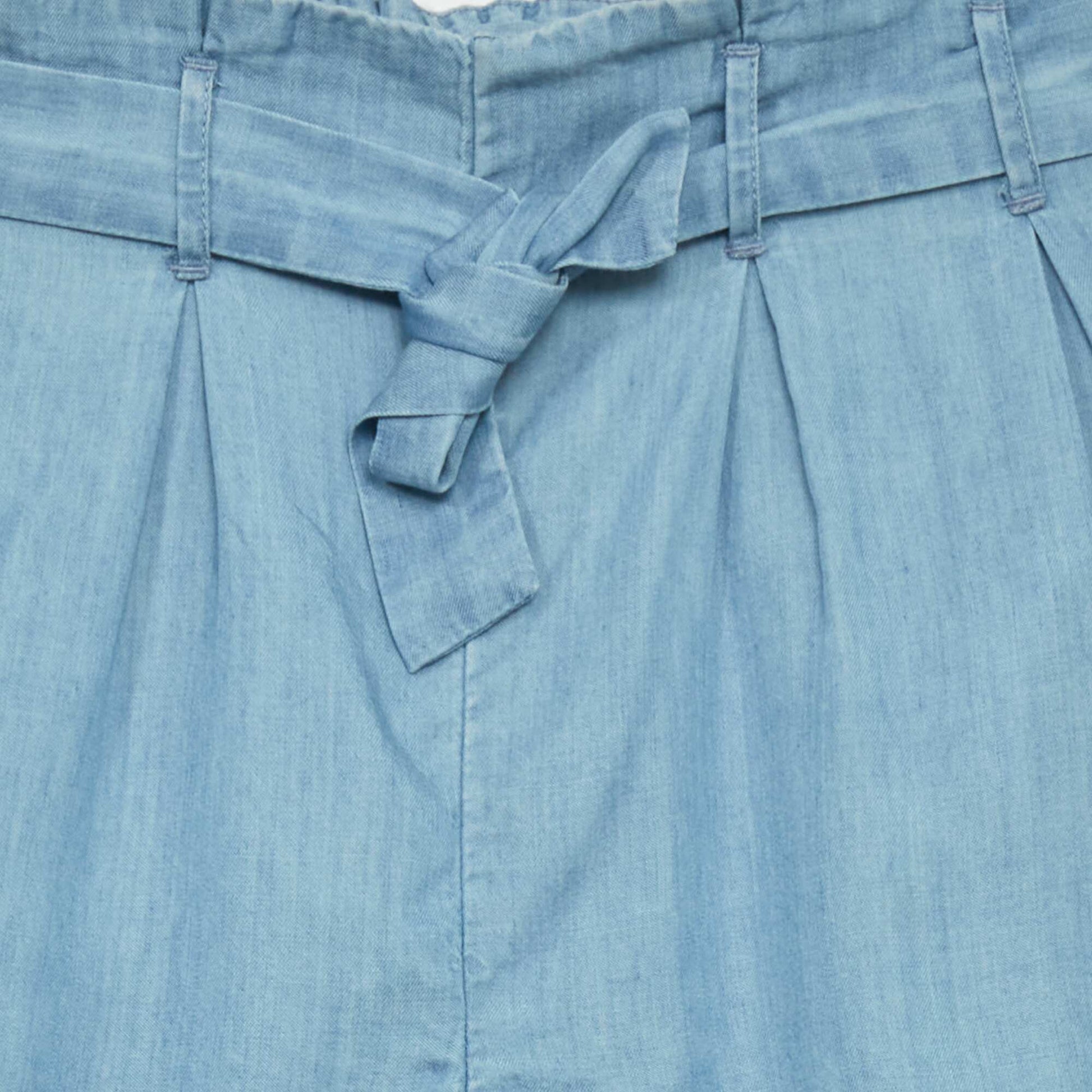 Paperbag-style shorts Blue