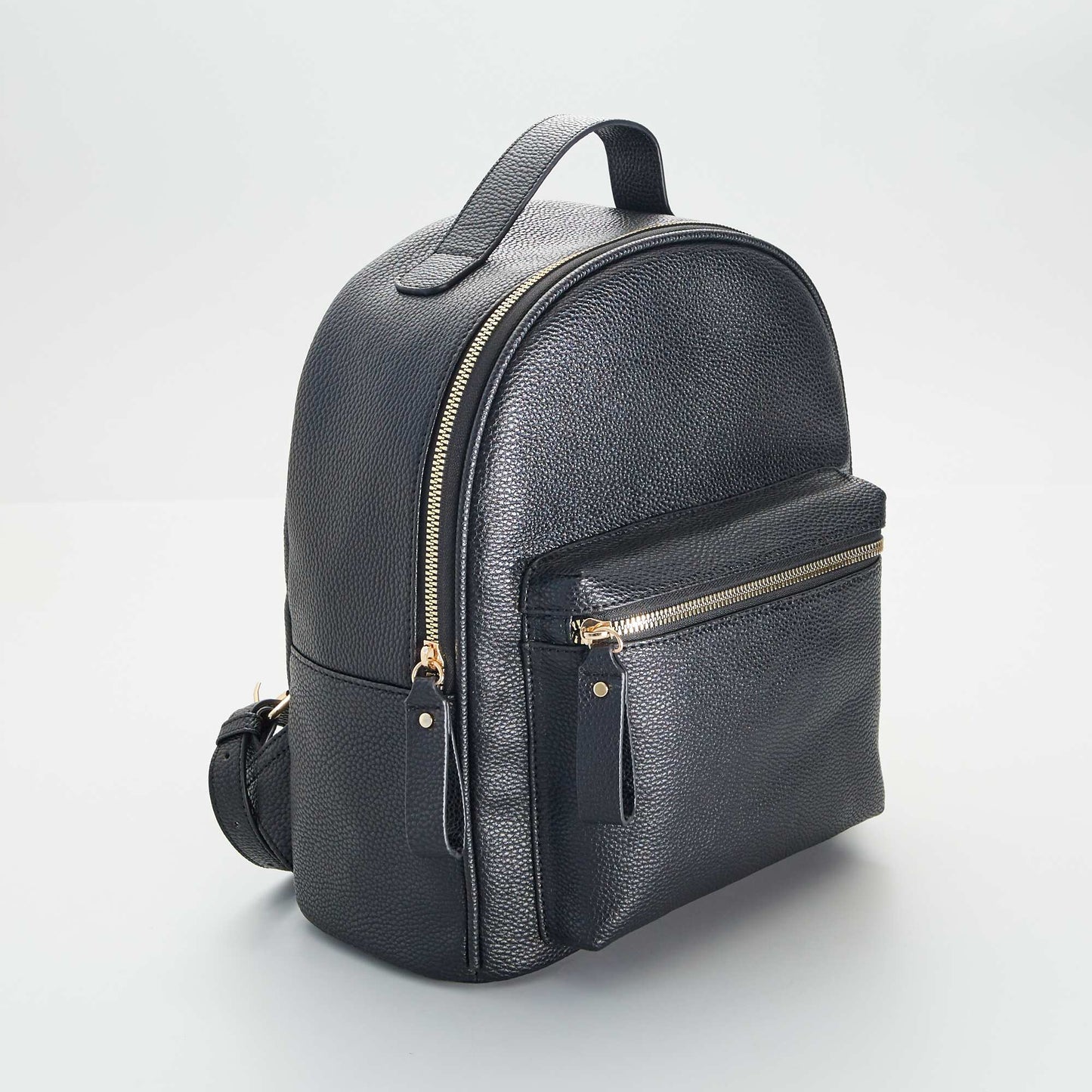 Backpack with front pocket BLACK