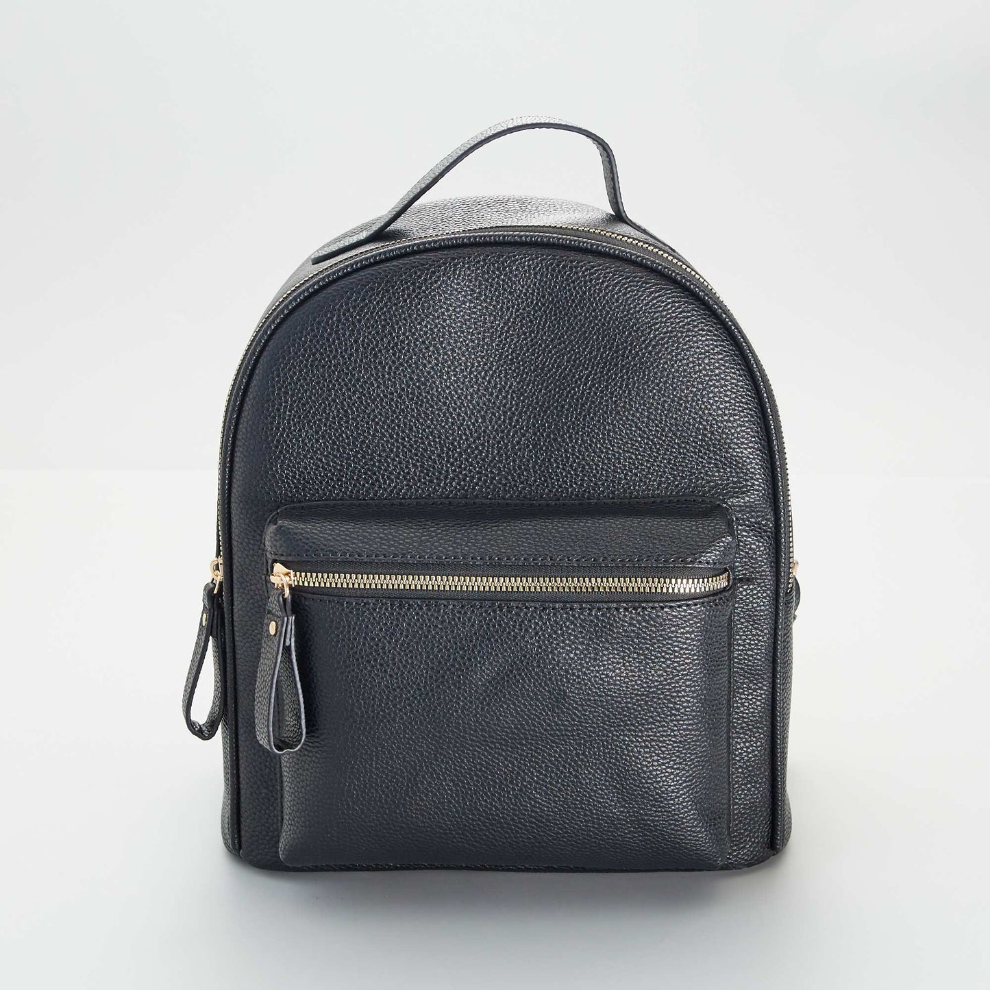 Backpack with front pocket BLACK