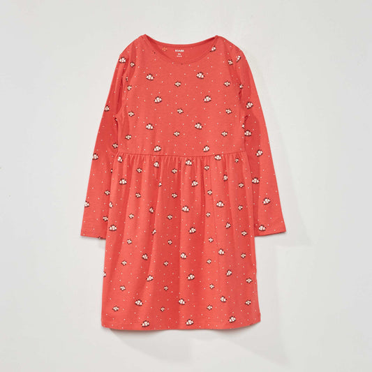 Printed dress RED