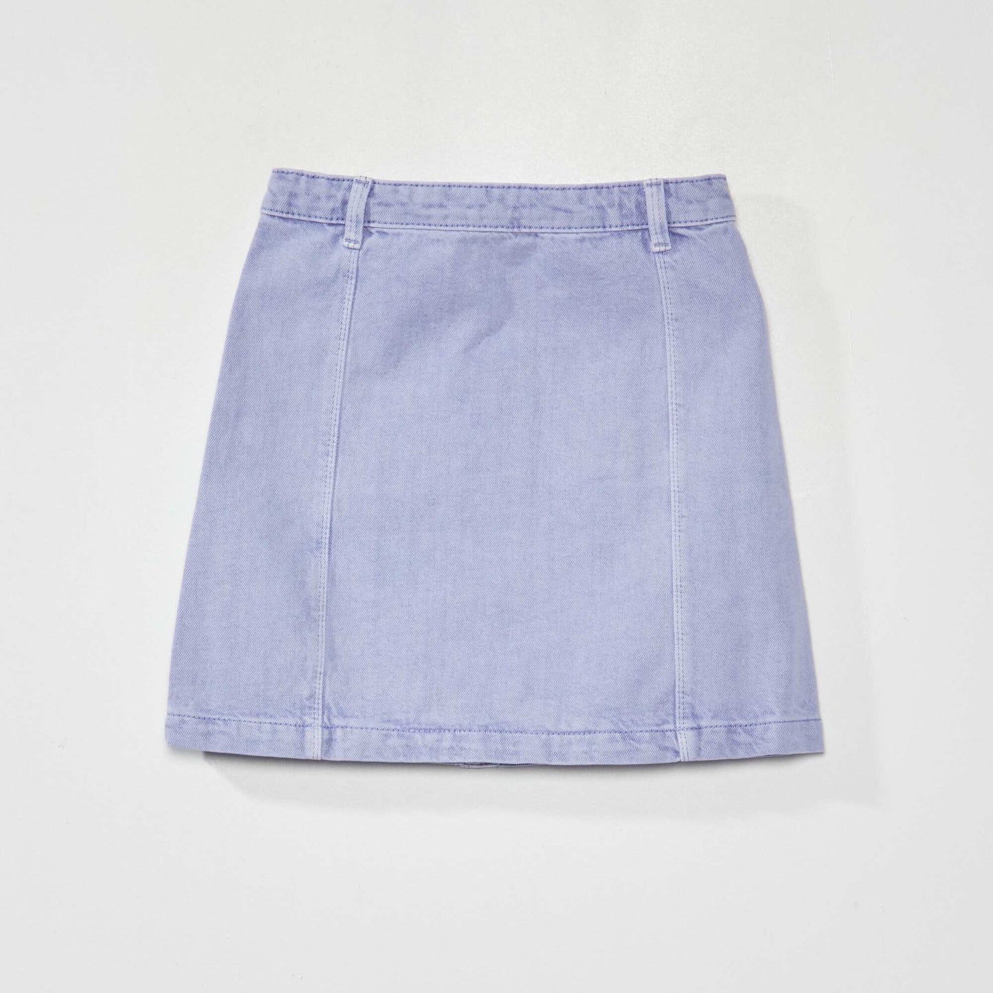 Denim A-line skirt PURPLE