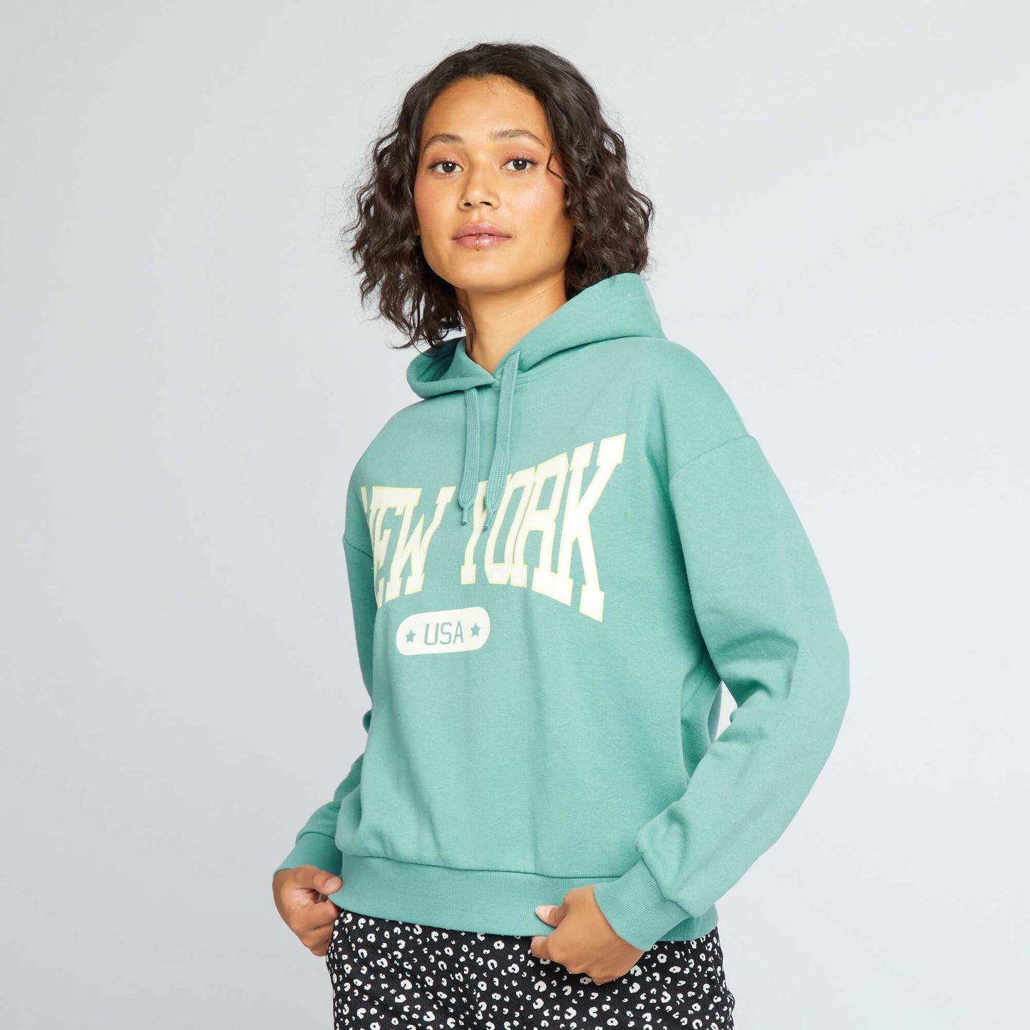 Varsity-style hoodie BLUE