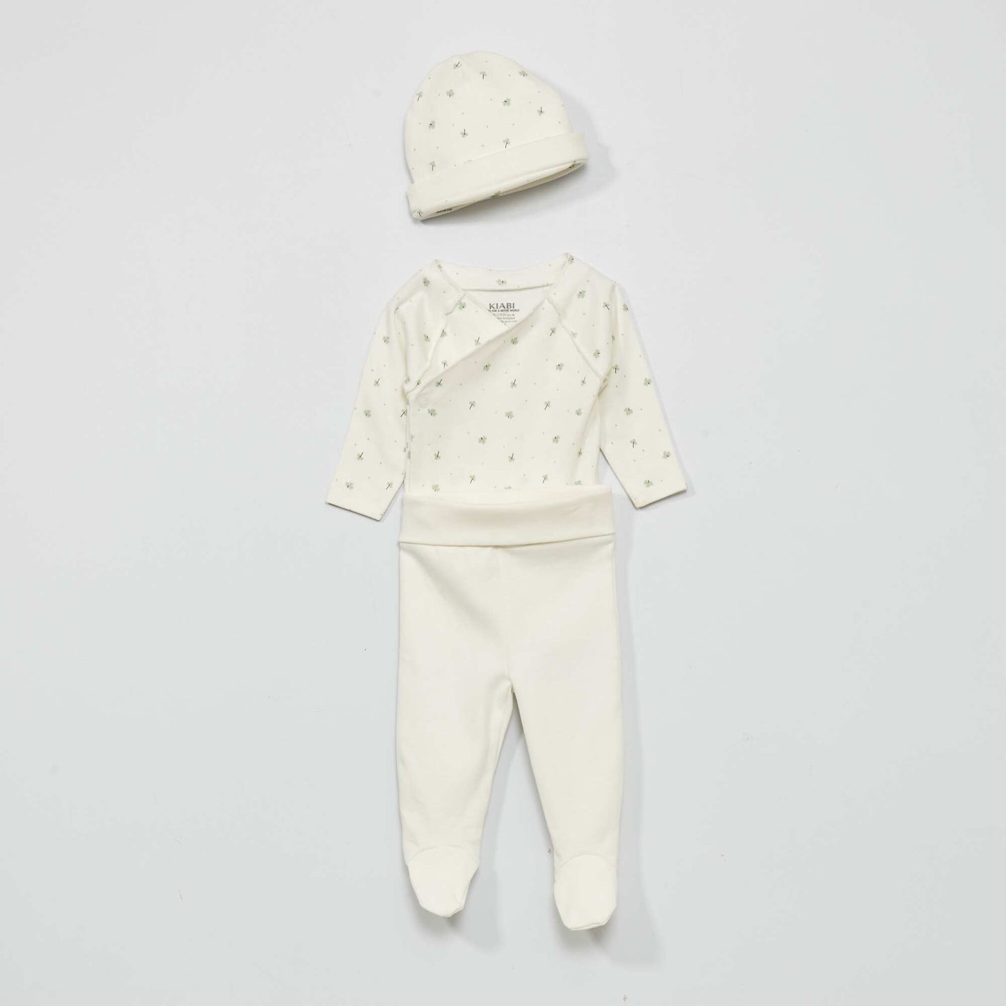 Bodysuit, leggings and hat set - Three-piece set WHITE