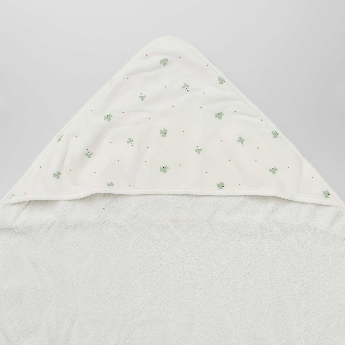 Hooded towelling bath towel WHITE