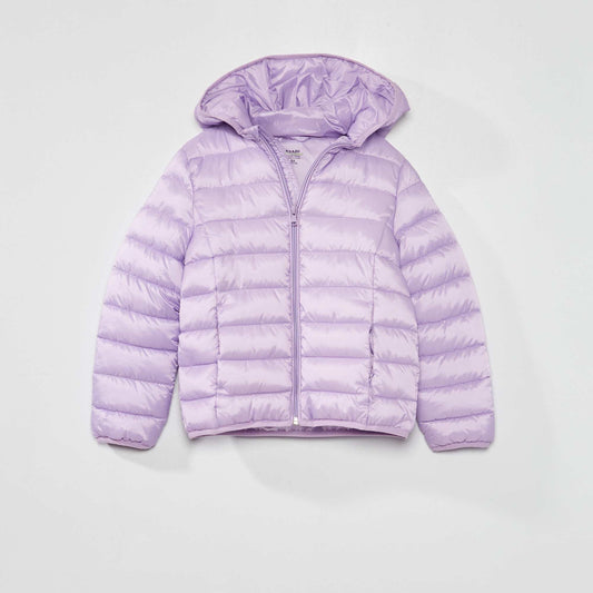 Padded jacket made from recycled bottles PURPLE_ROS