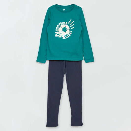T-shirt and trousers pyjama set - 2-piece set GREEN