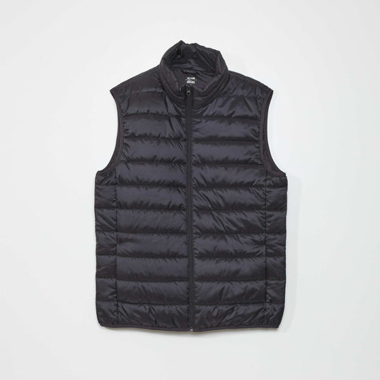 Padded jacket made from recycled bottles black