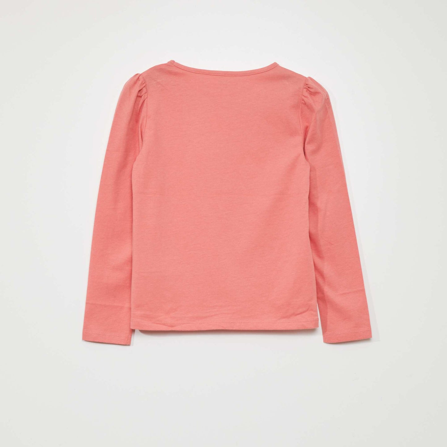 Long-sleeved jersey T-shirt pink