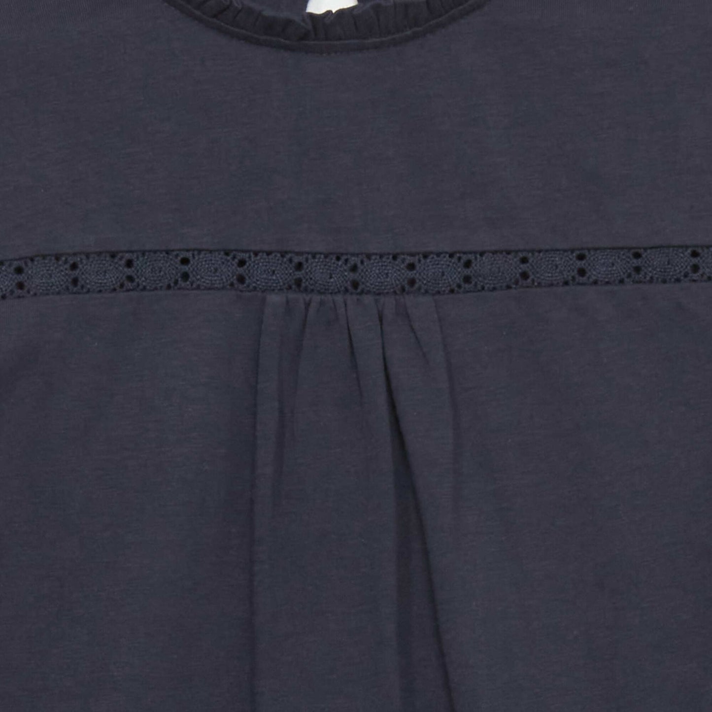 T-shirt with lace sleeves blue