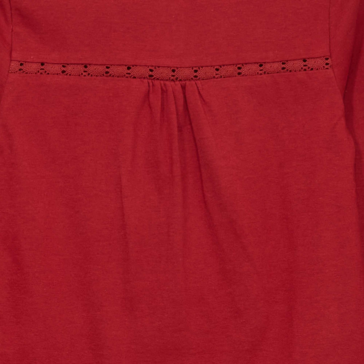 T-shirt with lace sleeves RED