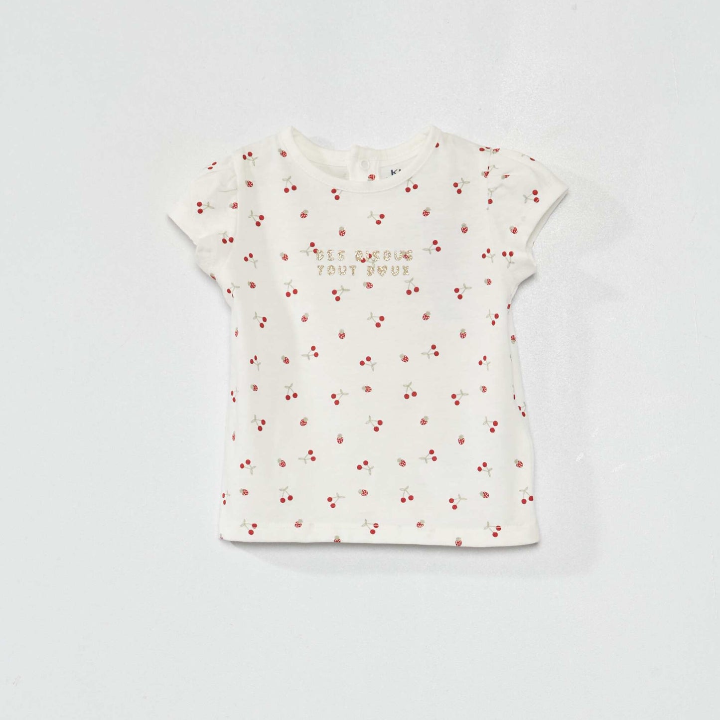 Printed jersey T-shirt WHITE