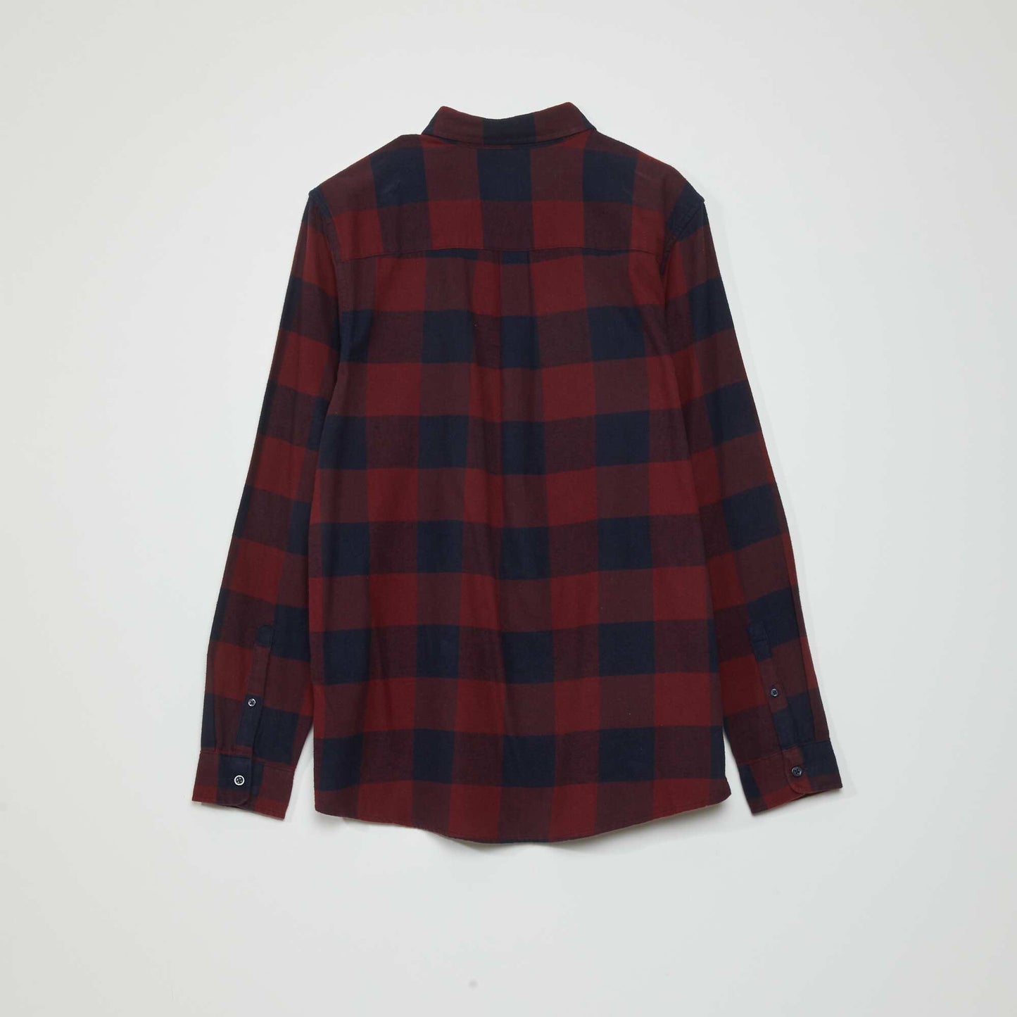Straight flannel shirt Red