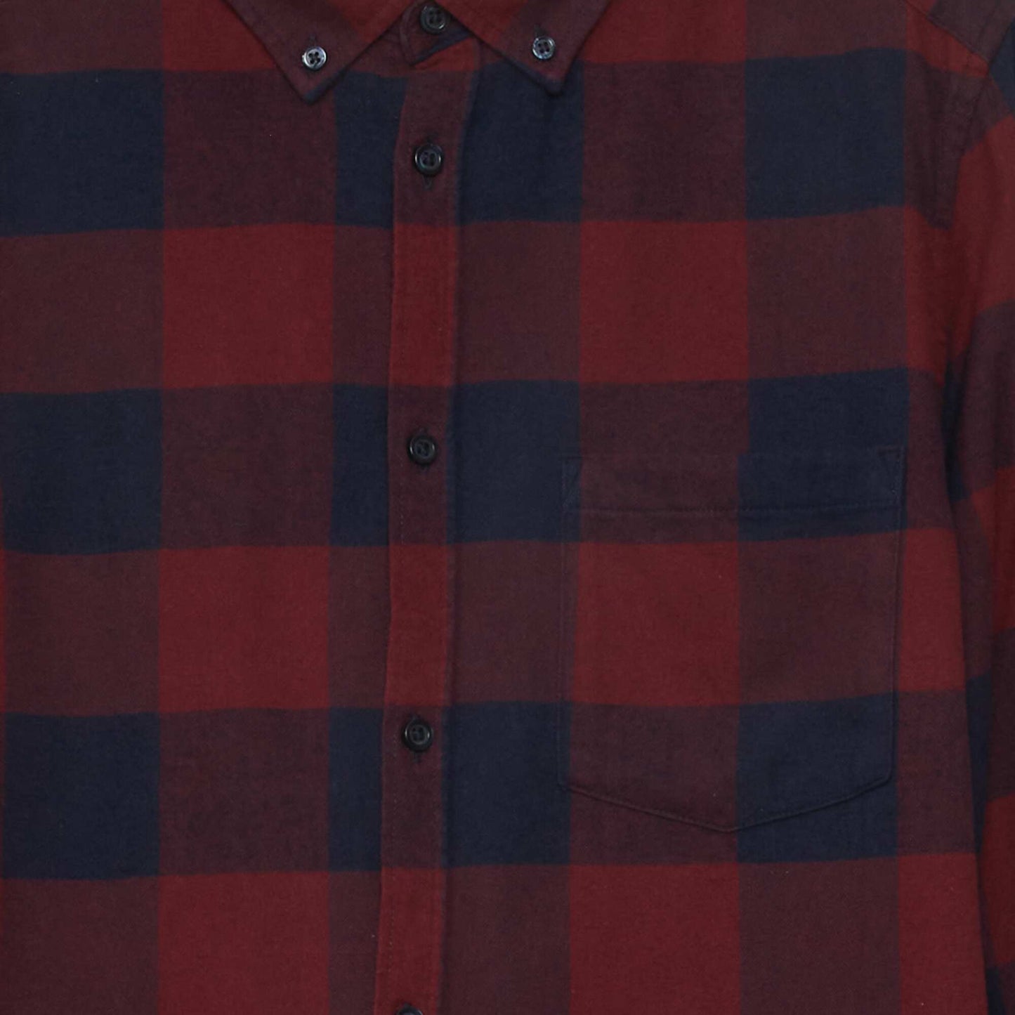 Straight flannel shirt Red