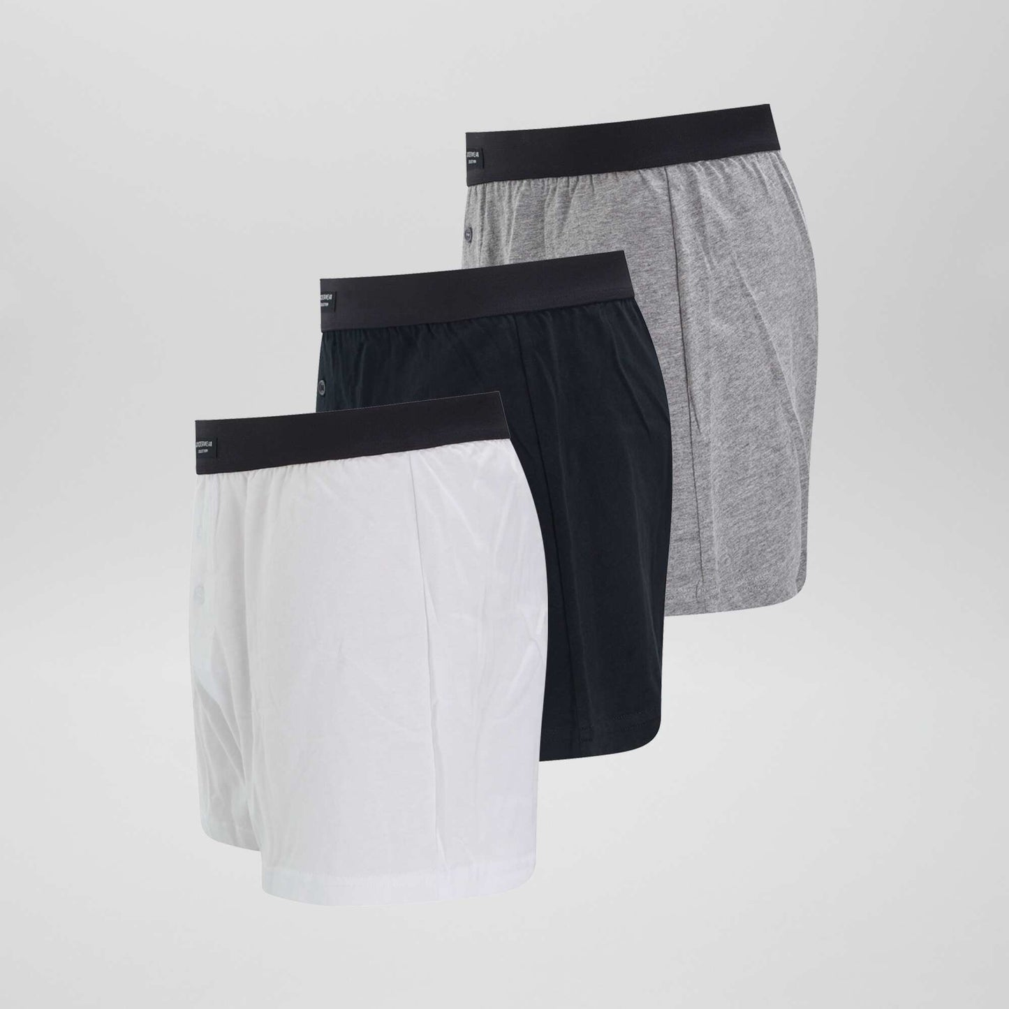 Pack of 3 plain boxers LOT_GREY