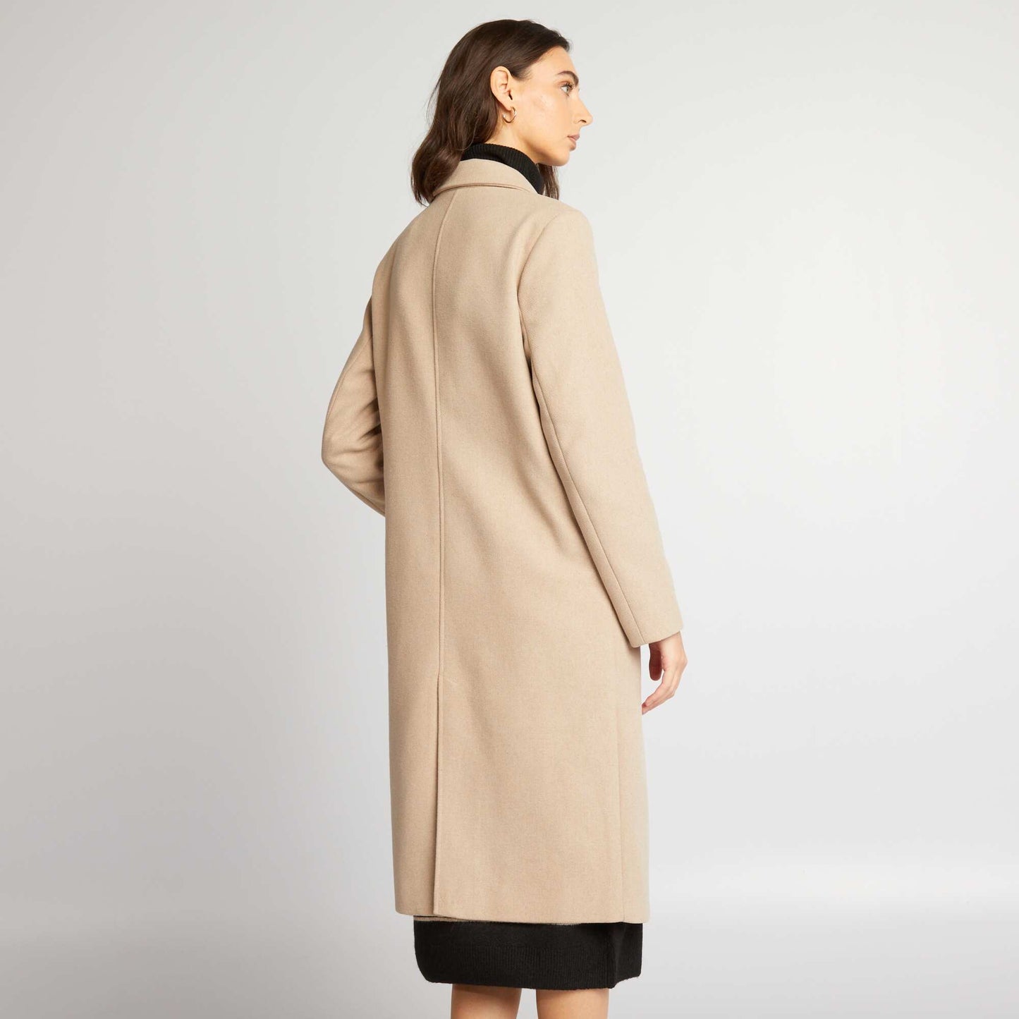 Wool-style coat BEIGE DOES