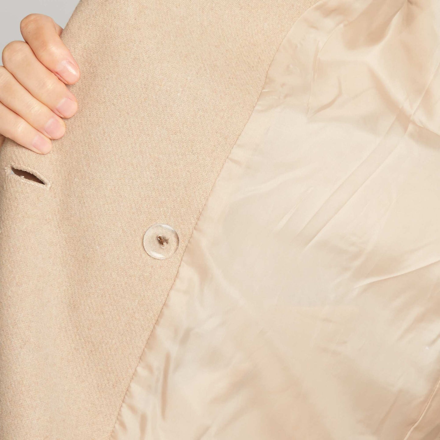 Wool-style coat BEIGE DOES