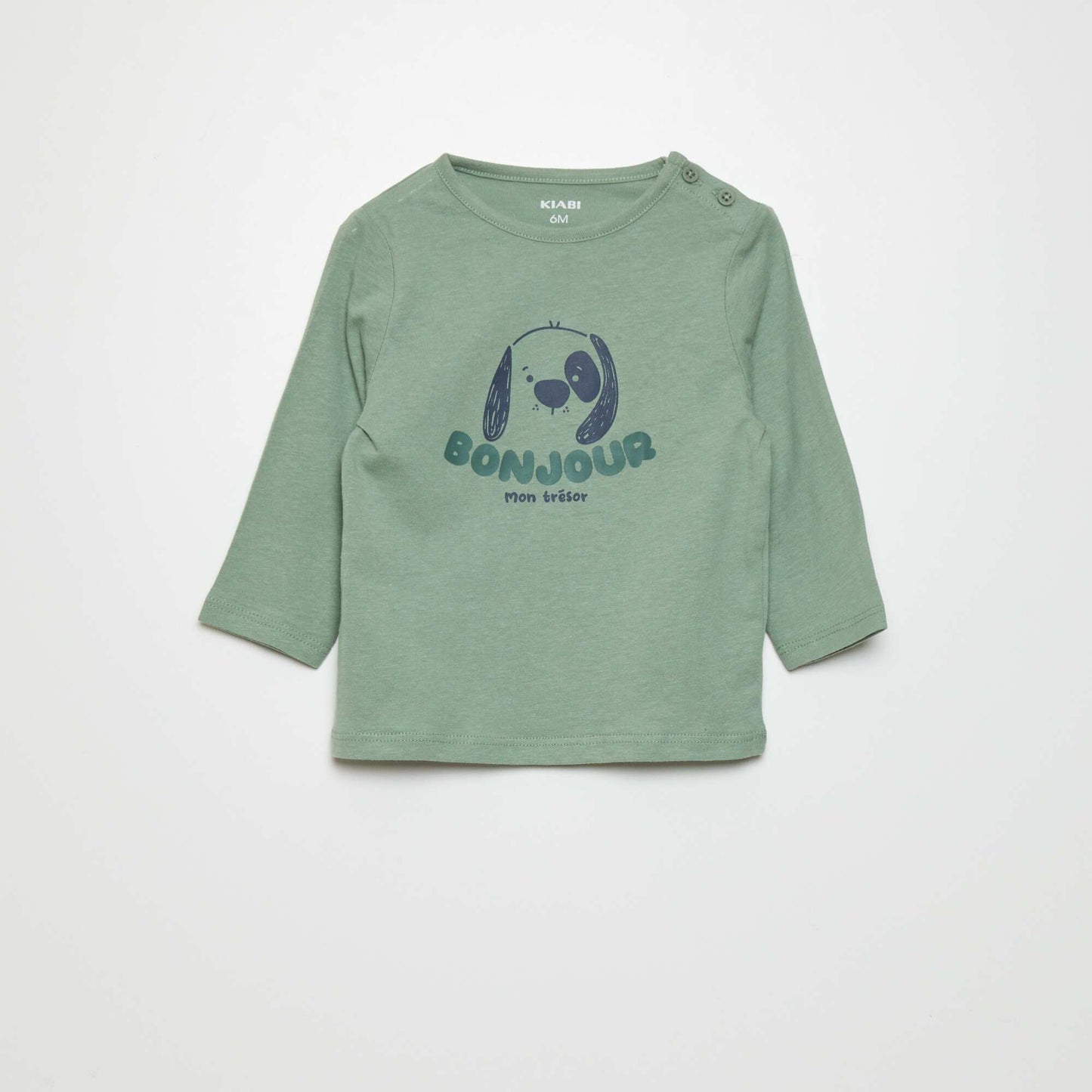 Printed jersey T-shirt GREEN DOG