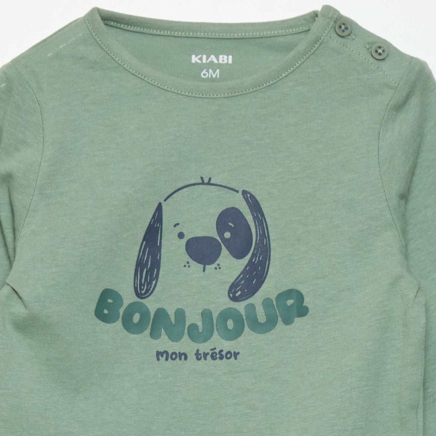 Printed jersey T-shirt GREEN DOG