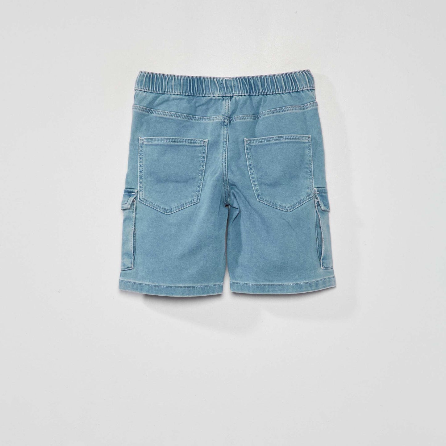 Denim Bermuda shorts with pockets Blue