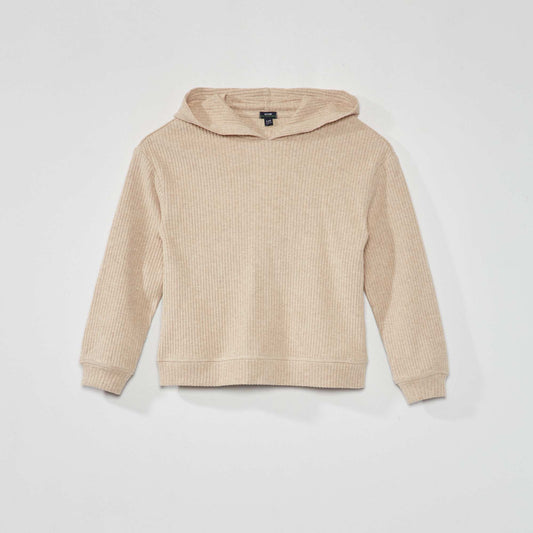 Hooded T-shirt BEIGE