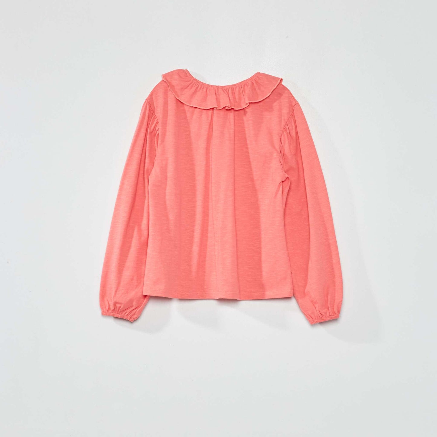 T-shirt with little ruffled collar PINK
