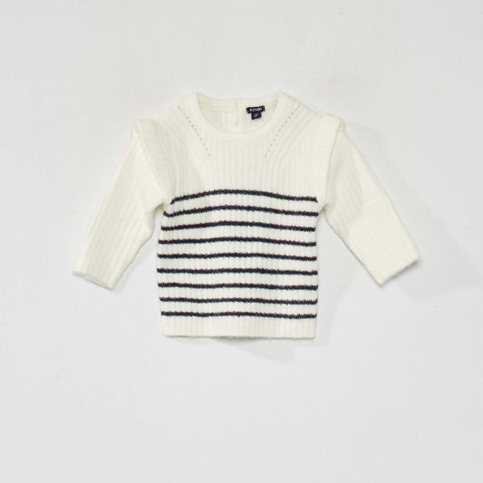 Stylish knit jumper SNOW STRIPE