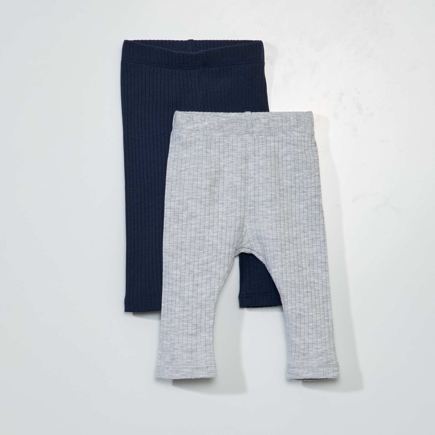 Pack of 2 ribbed leggings - Unisex BLUE LOT