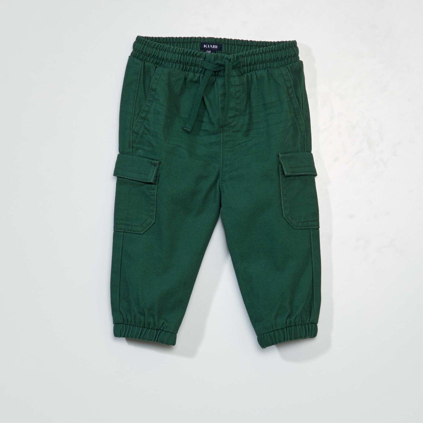 Plain jogger-style trousers Green