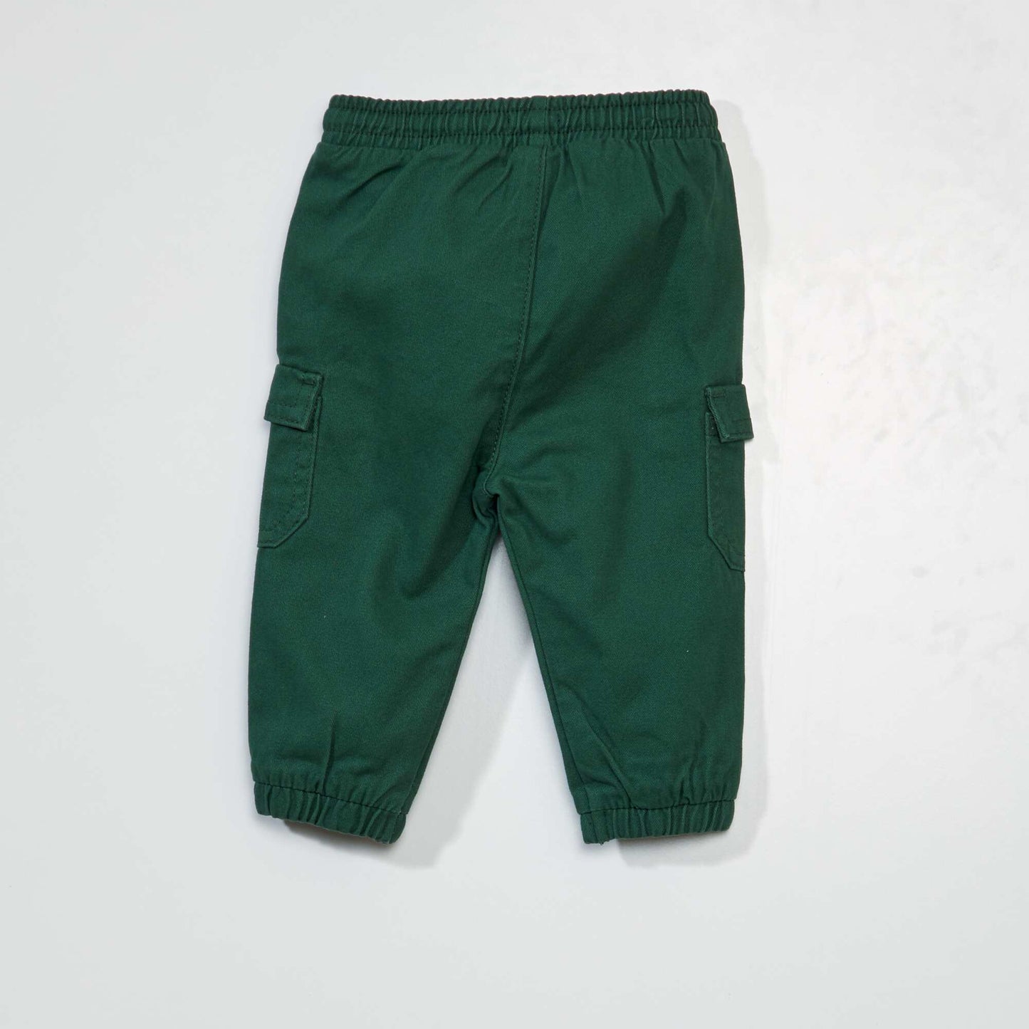 Plain jogger-style trousers Green