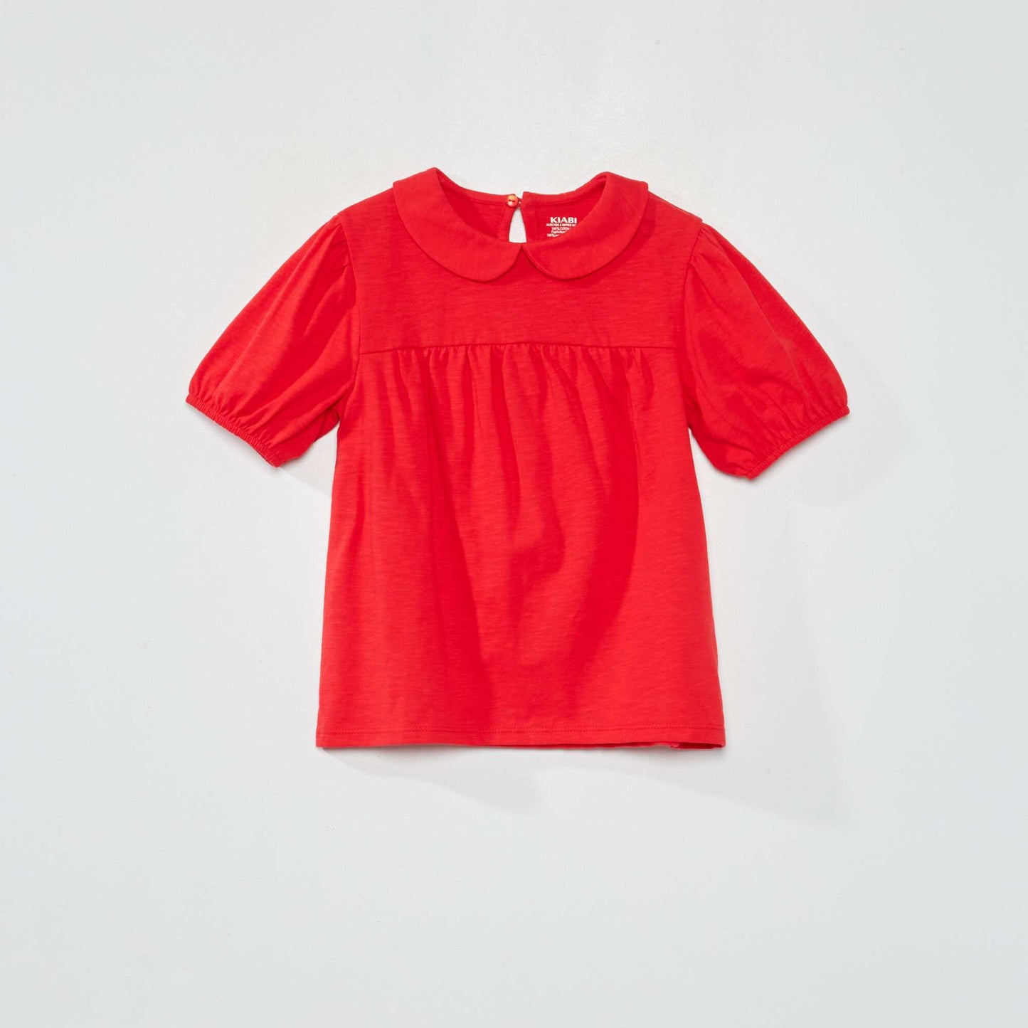 T-shirt with Peter Pan collar RED