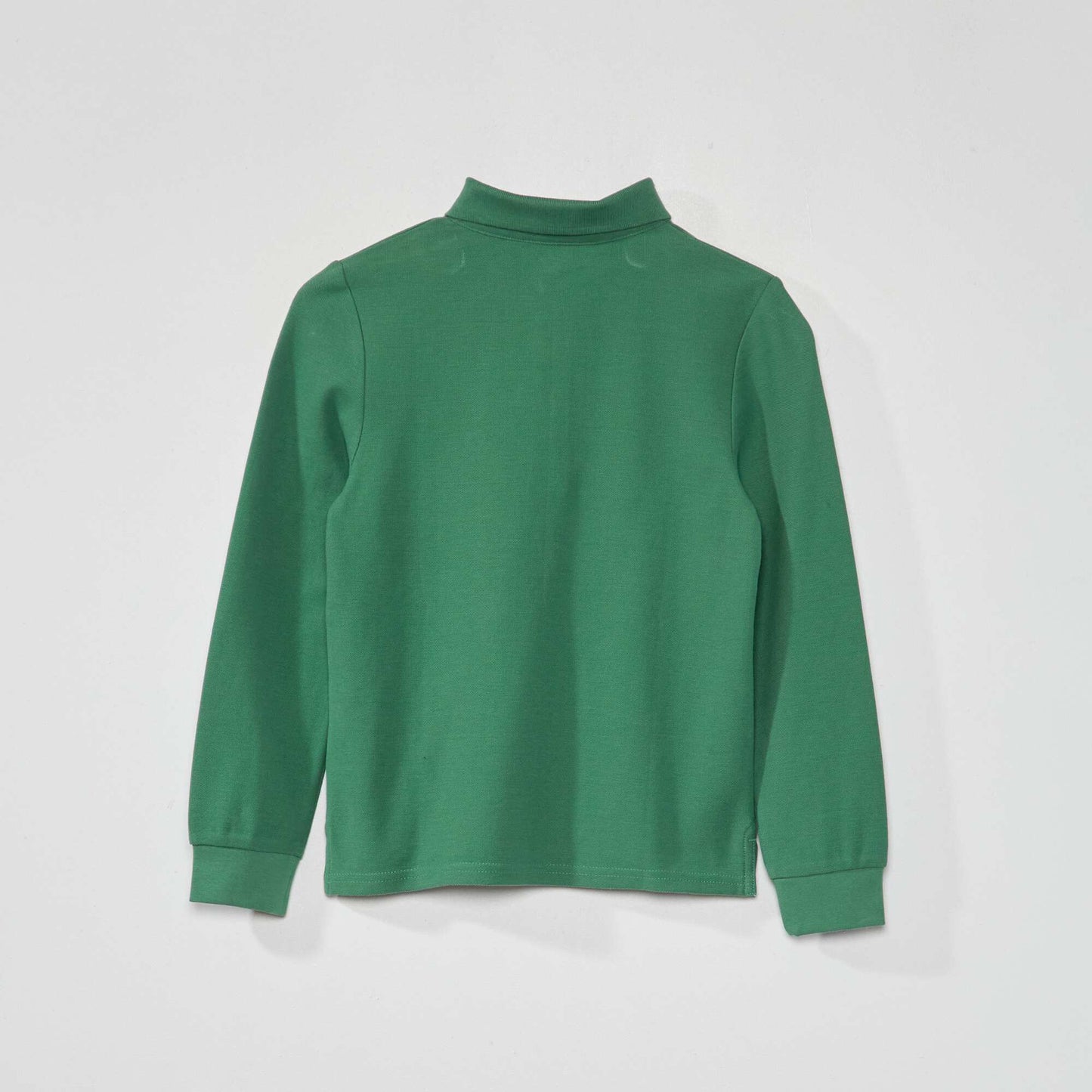 Piqué knit polo shirt green