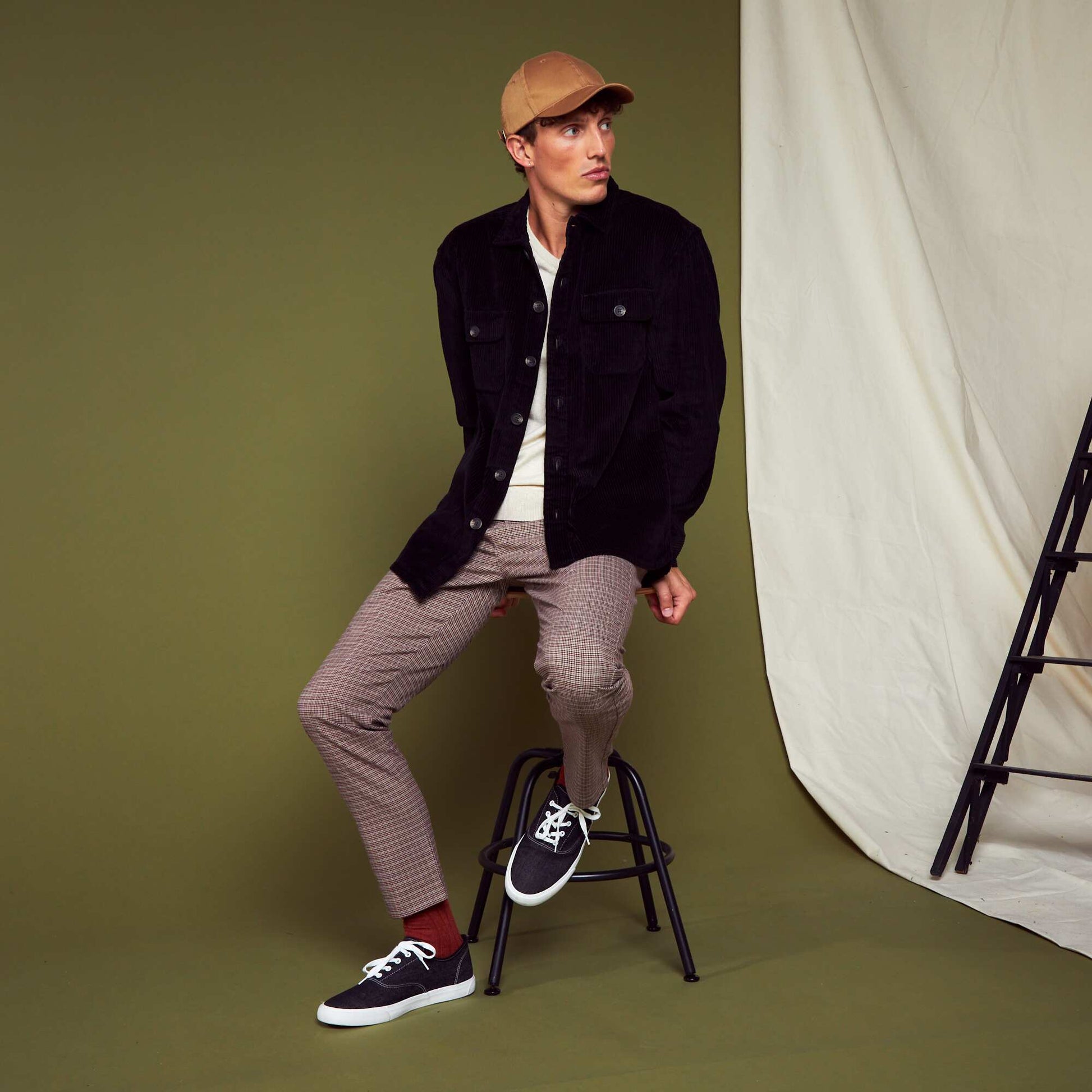 Checked chinos KRO BEIGE