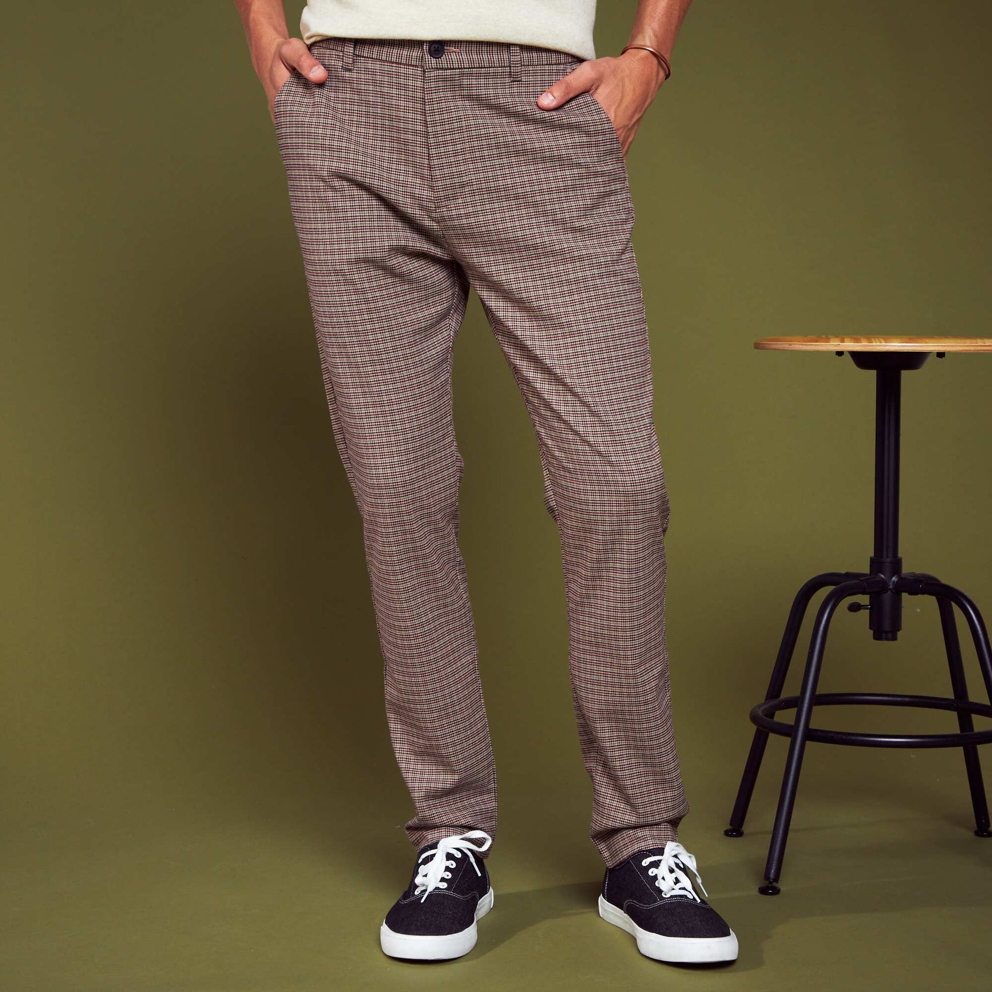 Checked chinos KRO BEIGE