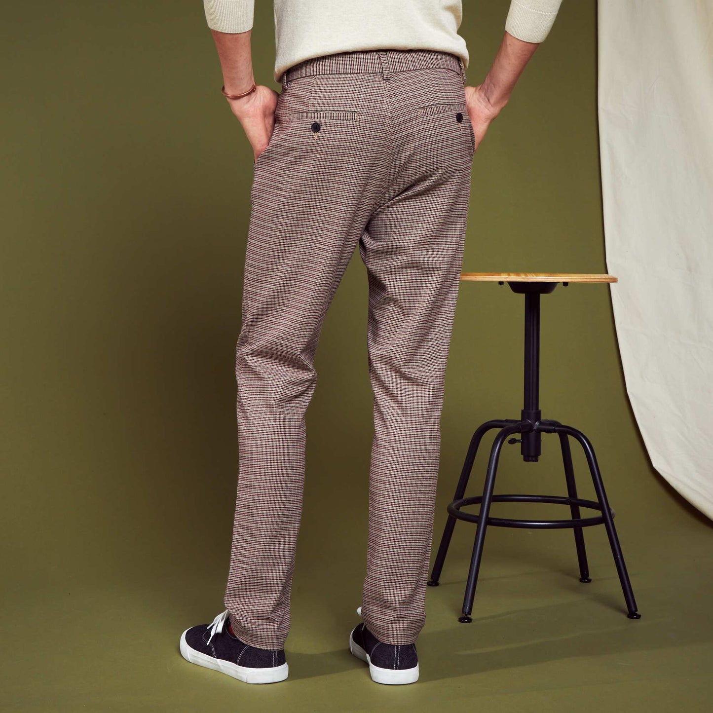 Checked chinos KRO BEIGE