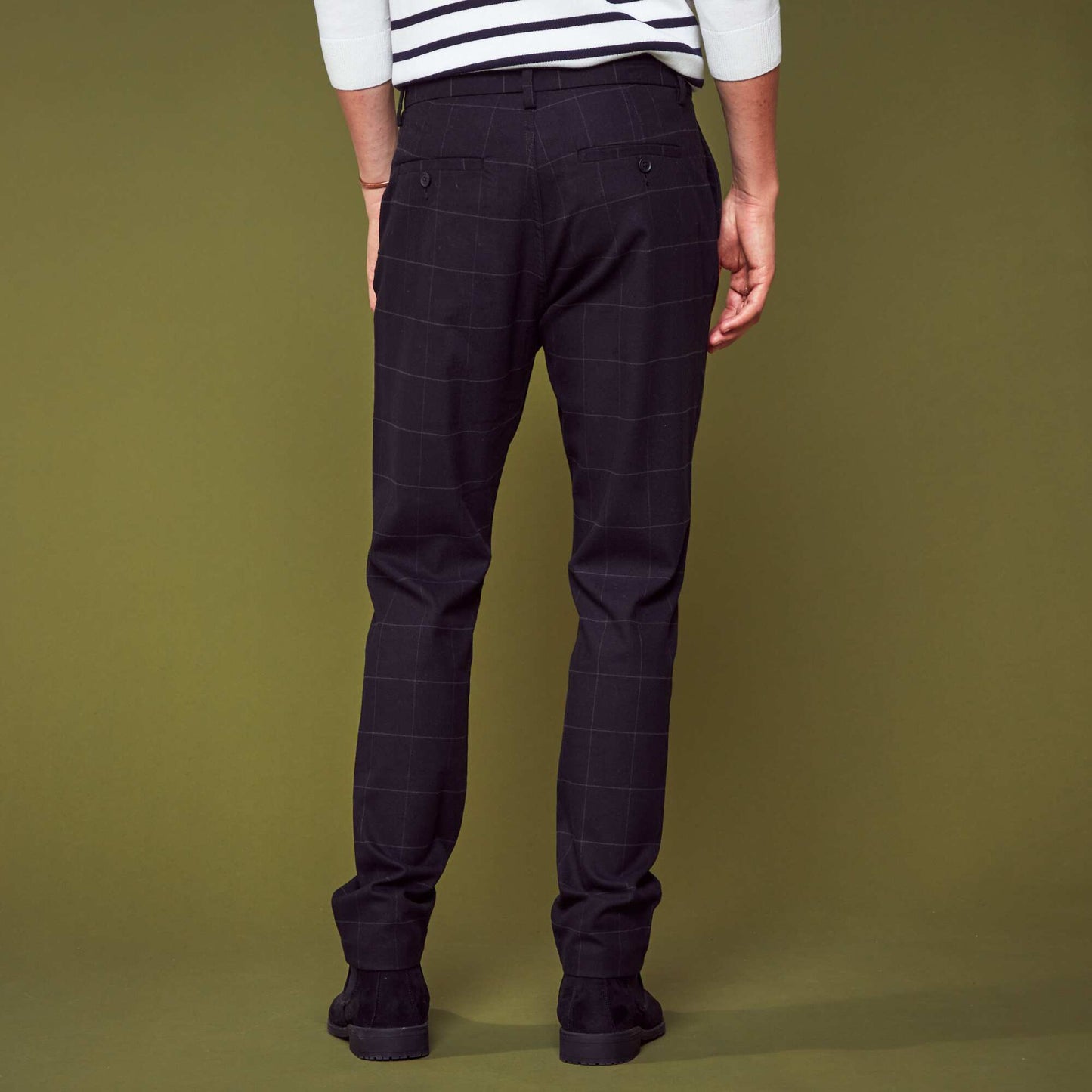 Checked chinos KRO BLACK