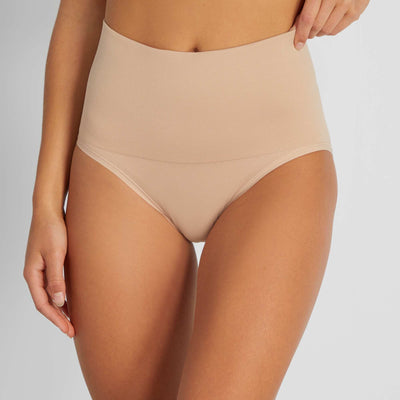 High-waisted control briefs PINK