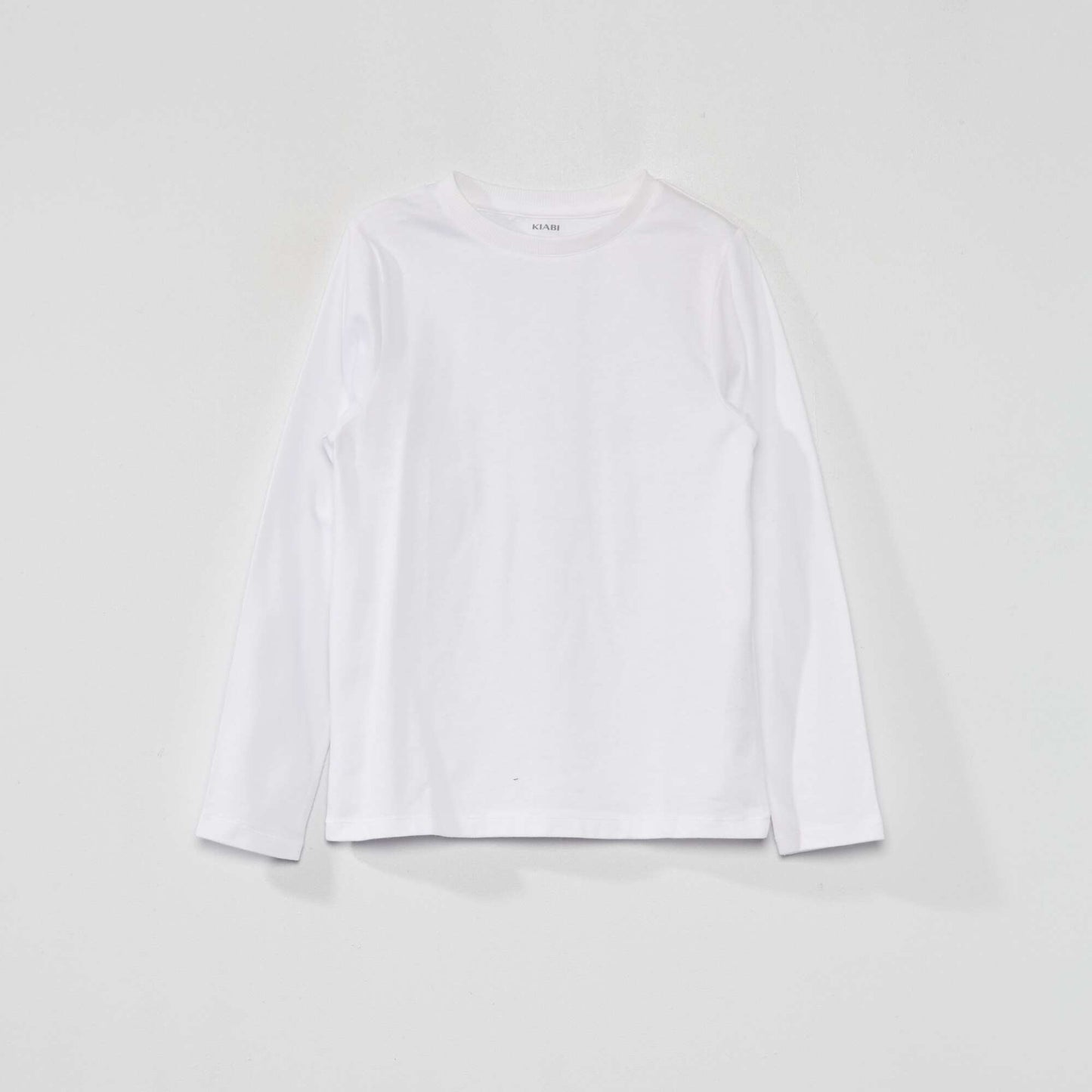 Plain long-sleeved T-shirt White