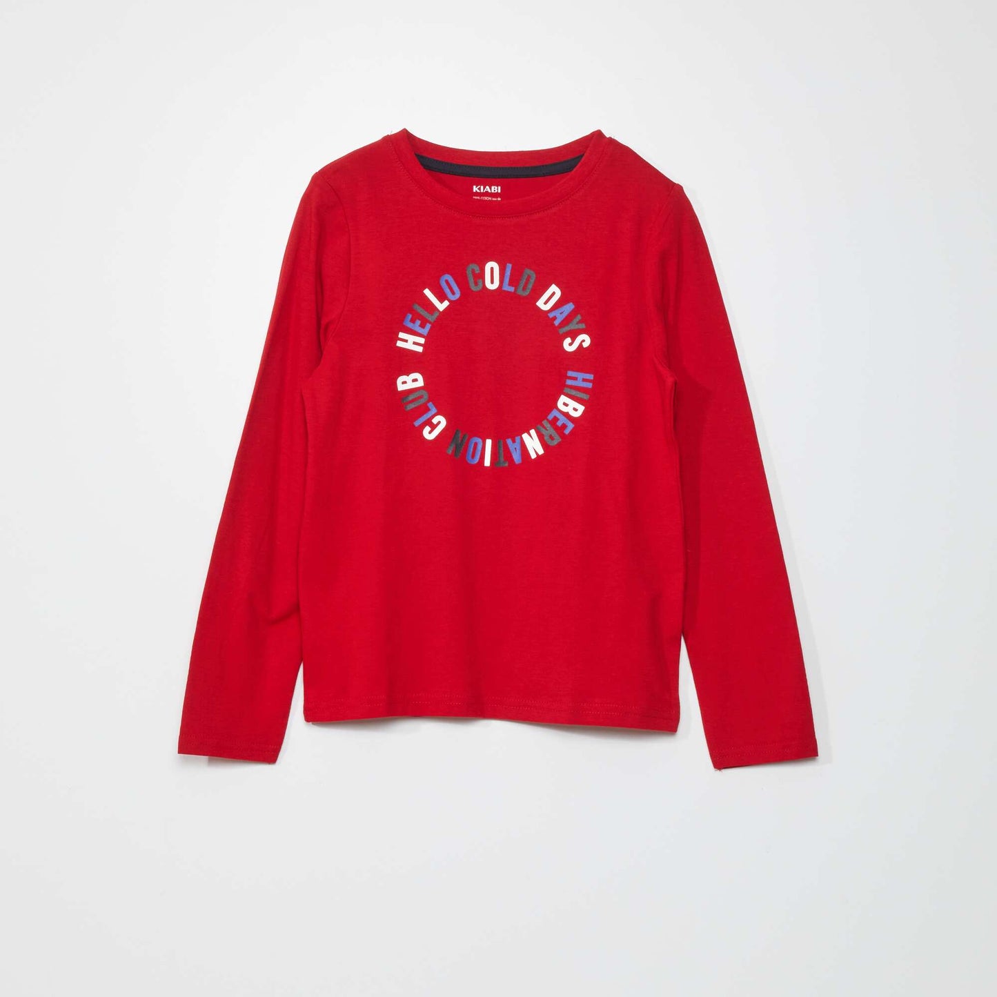 Long-sleeved printed T-shirt RED_TYPE